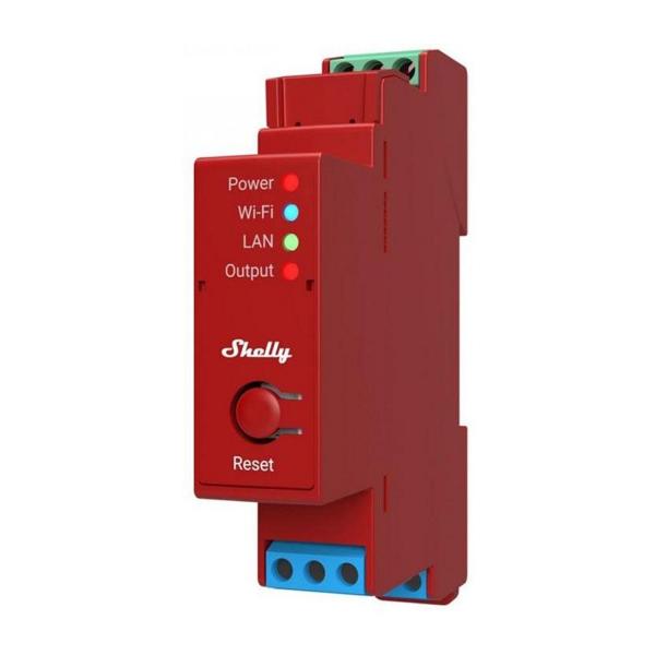 Импулсно Smart реле Shelly PRO 1PM – 1x On/Off 16A, DIN монтаж, LAN, Wi-Fi и Bluetooth