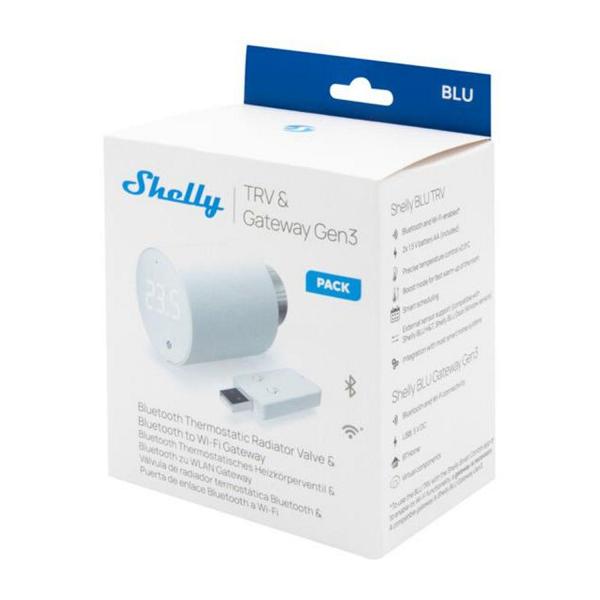 Термоглава Shelly BLU TRV Single – Bluetooth, Zigbee, ±0,1 °C