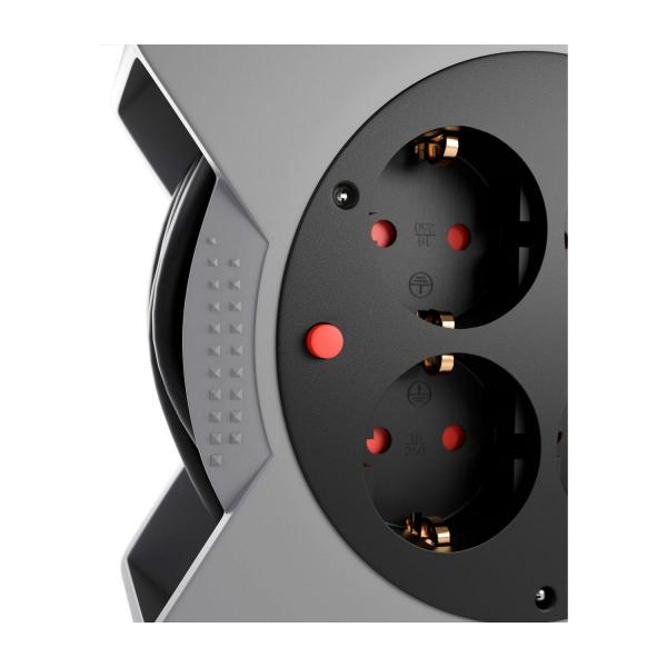 Удължител на макара Commel C201-401 – 5 м, 4 шуко, H05VV-F 3G1,5 мм²