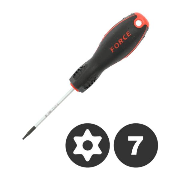 Отвертка Force 71707 – Torx с отвор T7H, обща дължина 145 мм
