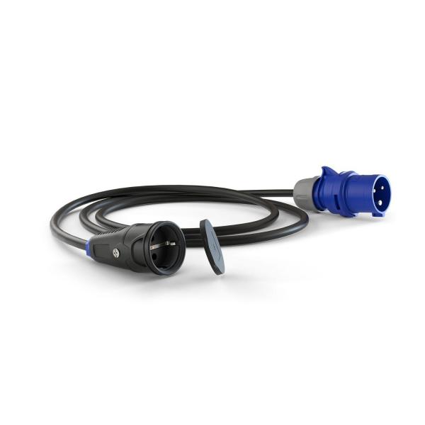 Адаптер Commel 221-212 – CEE 2P+T към Schuko, 16 A, 1,5 м