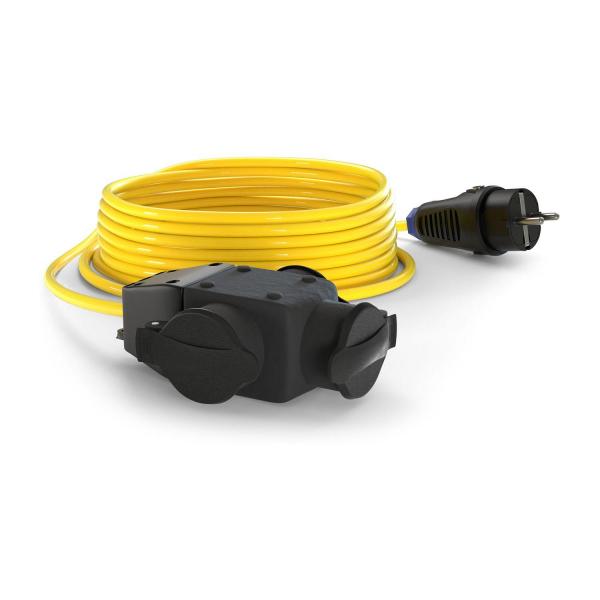Разклонител за ток Commel 220-411 – 3 гнезда, 5 м, AT N07V3V3-F, 3G1,5 мм², IP44