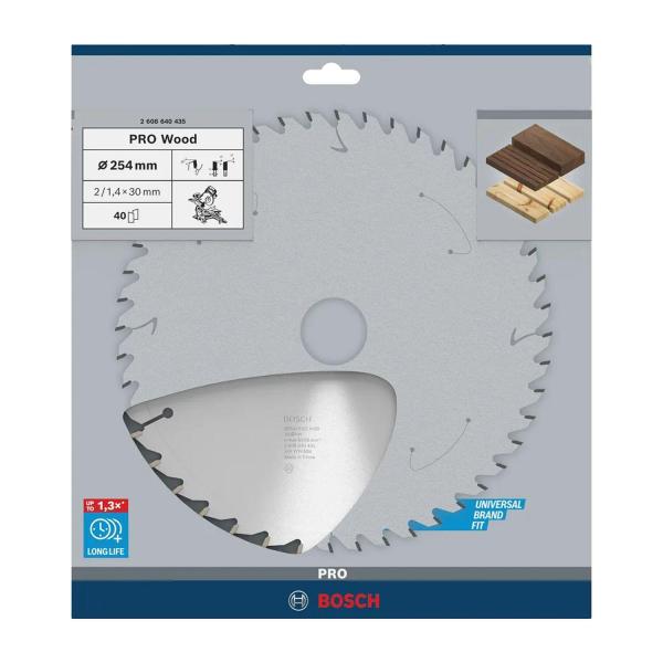Циркулярен диск Bosch PRO Wood ATB – 250 × 30 × 3,2 мм, 80 зъба
