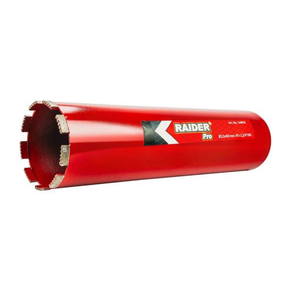 Диамантена боркорона за бетон Raider Pro 154878 – 112 × 450 мм, 1 1/4″ UNC