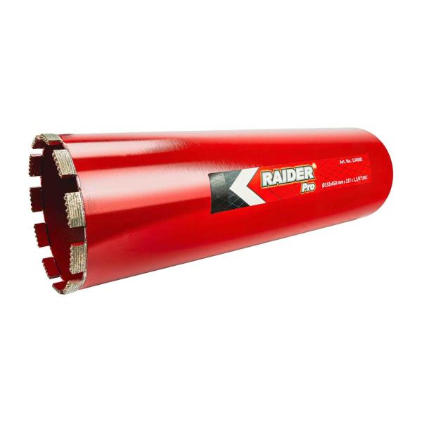 Диамантена боркорона за бетон Raider Pro 154880 – 132 × 450 мм, 1 1/4″ UNC
