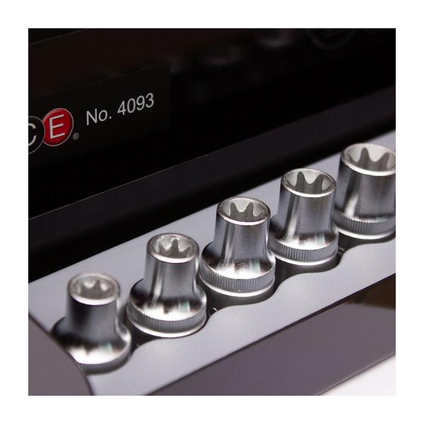 Комплект E-вложки Force 4093 – 1/2″, E10–E24, 9 бр.