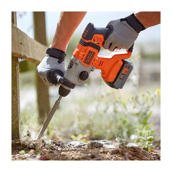 Акумулаторен перфоратор Black & Decker BCD900D1S-QW – 18 V, 1,2 J