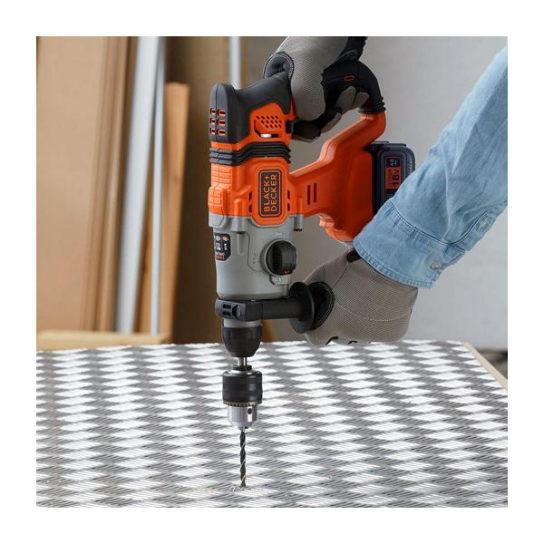 Акумулаторен перфоратор Black & Decker BCD900D1S-QW – 18 V, 1,2 J