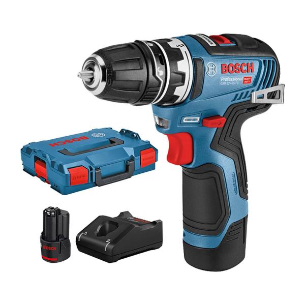 Акумулаторен винтоверт Bosch GSR 12V-35 FC – 12 V, 35 Nm, 2 × 3 Ah