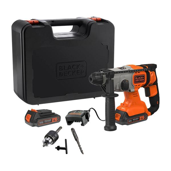 Акумулаторен перфоратор Black & Decker BCD900E2K – 18 V, 1,2 J