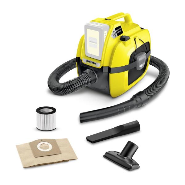 Акумулаторна прахосмукачка за сухо и мокро почистване Karcher WD 1 Compact Battery – 18 V, 7 л