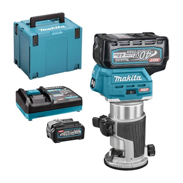 Акумулаторна оберфреза Makita RT001GM210 – 40 V, 10 000–31 000 об./мин