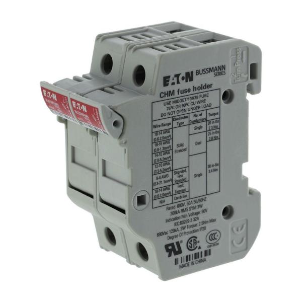Модулен държач за предпазители Eaton CHM2DU – 2P, 10 × 38 мм