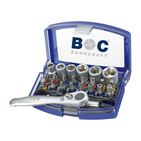 Комплект битове с тресчотка Bohrcraft PB 23 69001430023 – 23 части, 1/4″