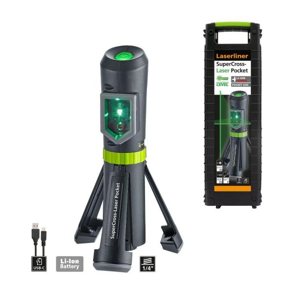 Линеен лазерен нивелир Laserliner SuperCross-Laser Pocket Plus 031.120A – 40 м