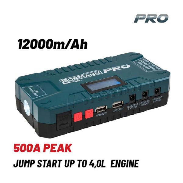 Стартерно устройство BORMANN Pro BBC8520 – 12 000 mAh, 500 A
