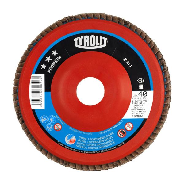 Ламелен диск Tyrolit Premium*** 2in1 – 115 × 22,23 мм, P80