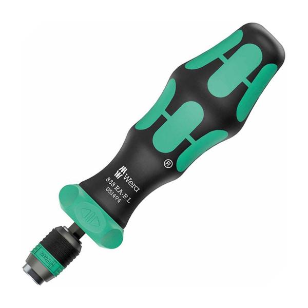 Държач за битове с тресчотка Wera 838 RA-R L – 1/4″ × 140 мм