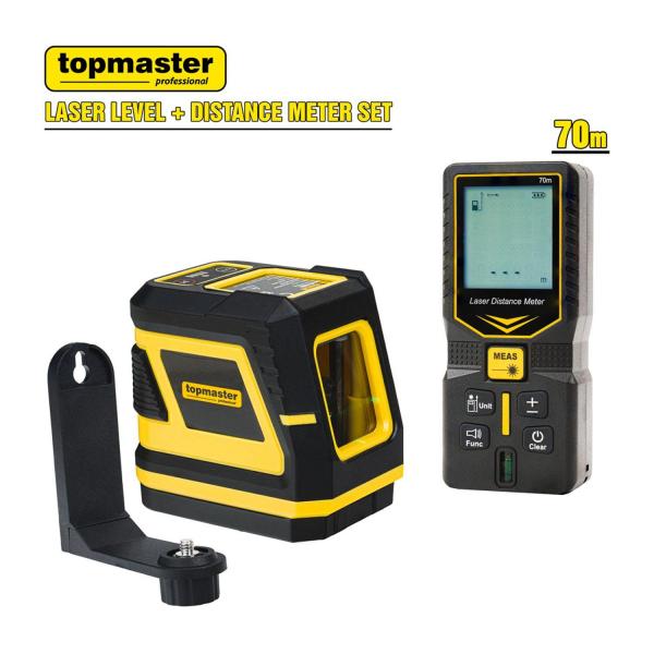 Комплект лазерен нивелир и лазерна ролетка Top Master Pro 279922 – 35 м / 70 м, IP54