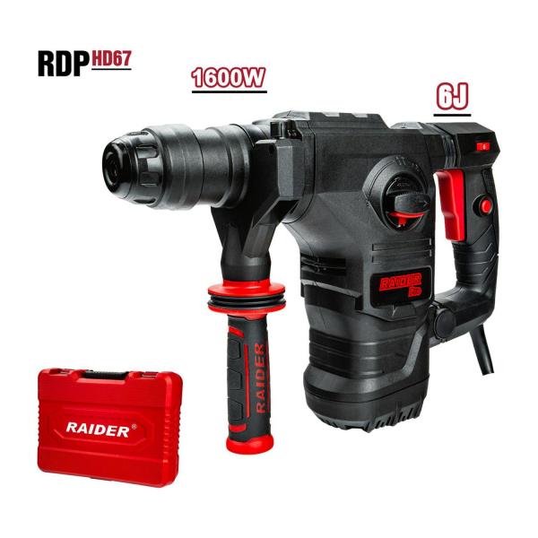 Перфоратор Raider Pro RDP-HD67 – 1600 W, 32 мм, 6 J, SDS-plus, AVS