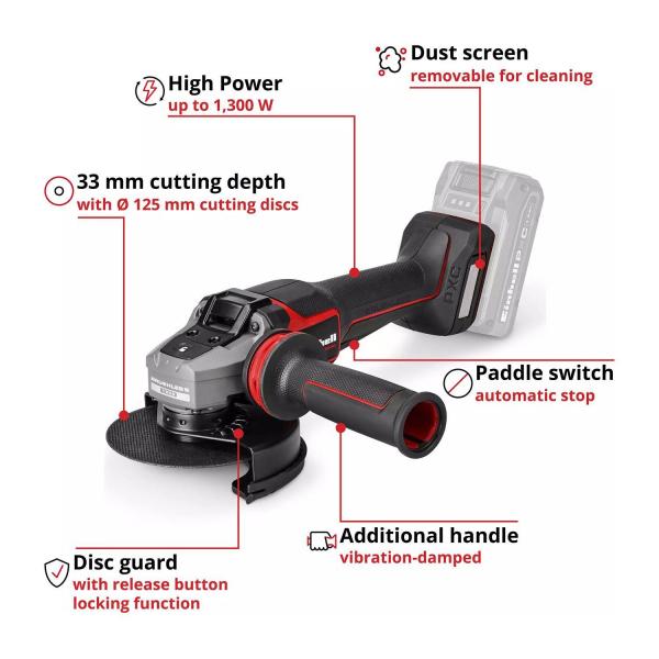 Акумулаторен ъглошлайф Einhell Professional TP-AG 18/125-13 Q P BL – 125 мм, Solo