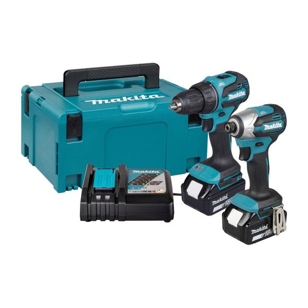 Комплект акумулаторни инструменти Makita DLX2577TJ – 18 V, 2 × 5,0 Ah