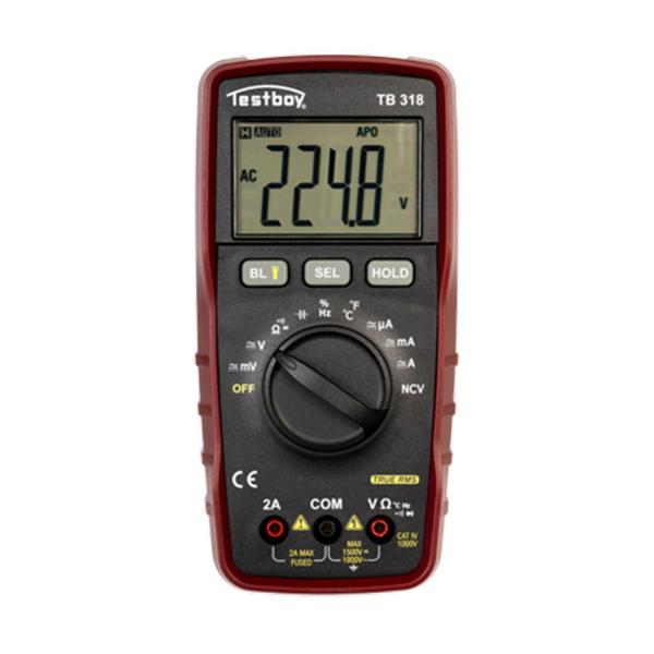 Дигитален мултицет за фотоволтаици Testboy 318 – T-RMS, CAT IV 1000 V, 1500 V DC