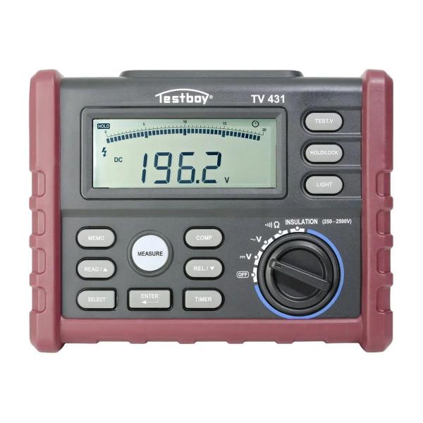 Дигитален тестер за изолация Testboy TV 431 – 0,01 MΩ–100 GΩ, CAT III 1000 V