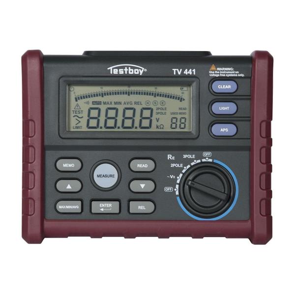 Тестер за земно съпротивление Testboy TV 441 – 0–4 kΩ, CAT III 300 V, LCD