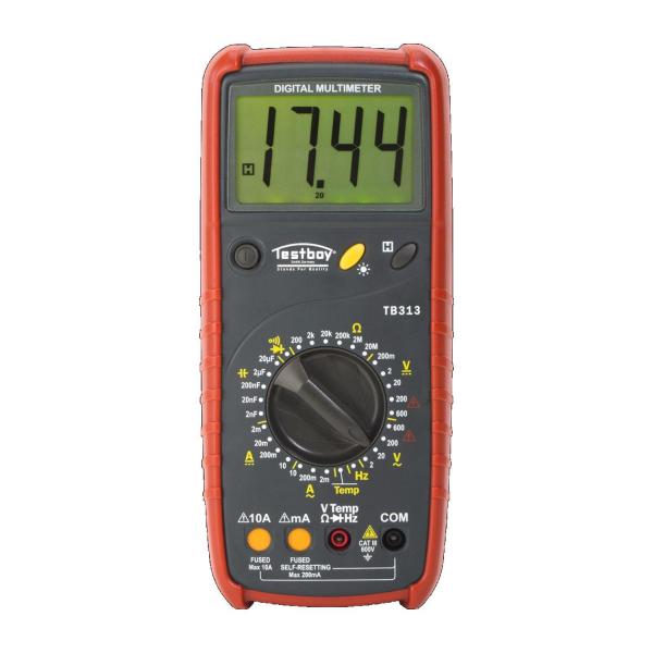 Дигитален мултицет Testboy 313 – 600 V AC/DC, 10 A, CAT III 600 V