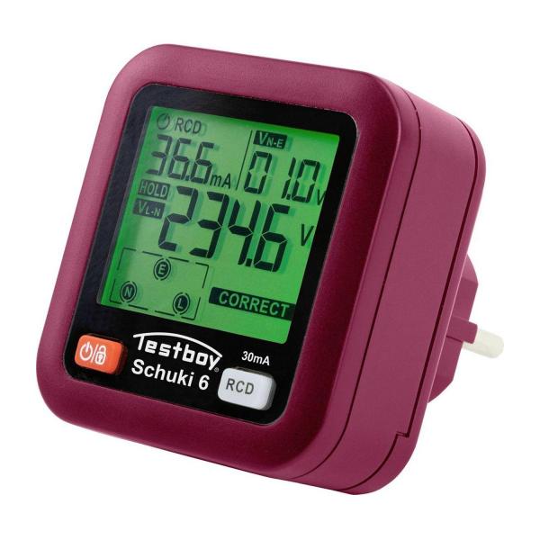 Тестер за шуко контакти Testboy Testavit Schuki 6 – 30–260 V, ДТЗ 30 mA