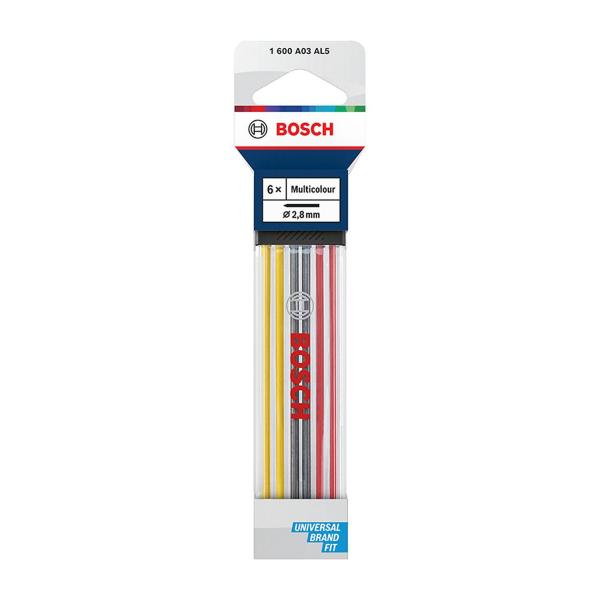 Графити за молив Bosch 1600A03AL5 - 6 бр., 120 мм, цветни