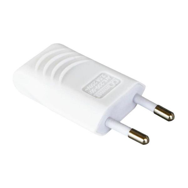 Евро щепсел Commel 290-601, 2,5 A, 250 V, 2P, IP20, бял