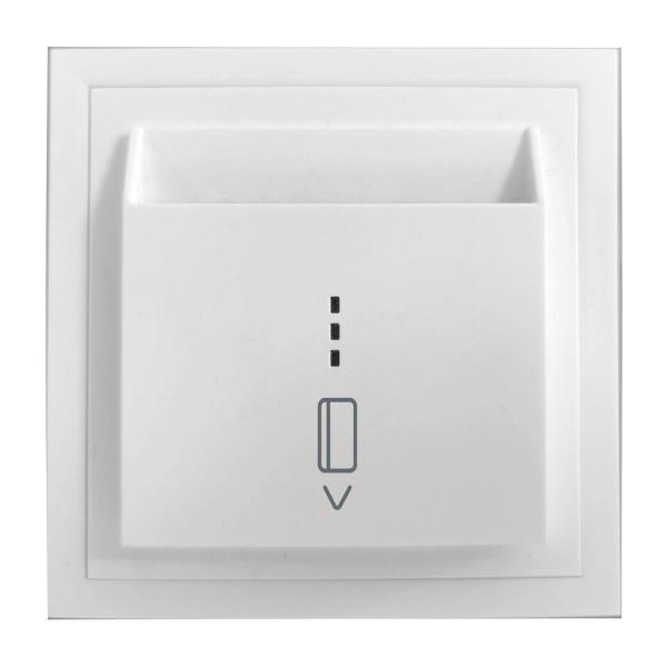 Картов енергоспестяващ ключ Commel Adria 043-513, 10 A, 250 V, бял