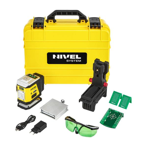 Зелен линеен лазерен нивелир Nivel System CL2G, 30 м, ±2 мм/10 м