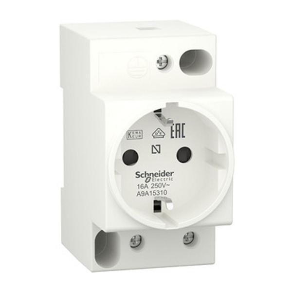 Контакт за DIN шина Schneider Electric Acti9 iPC – 16 A, 250 V, 2P+E, шуко