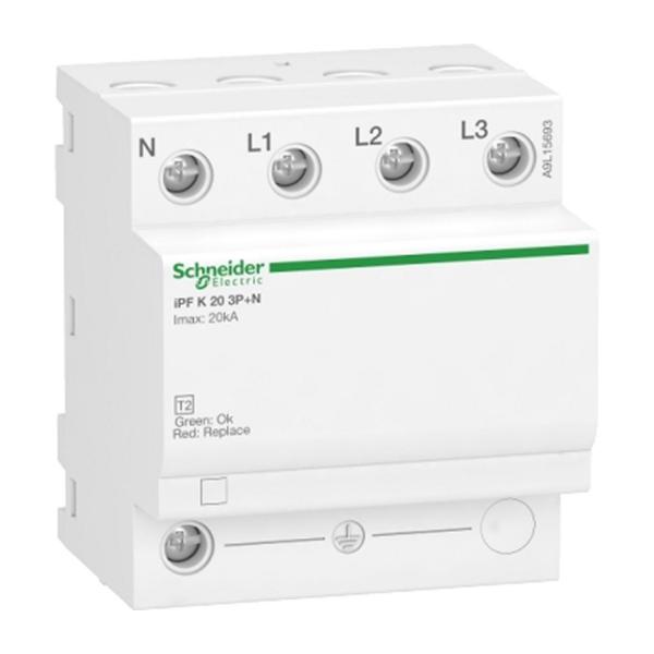 Катоден отводител Schneider Electric Acti9 iPF K 20 – тип 2, 3P+N, 20 kA, 340 V