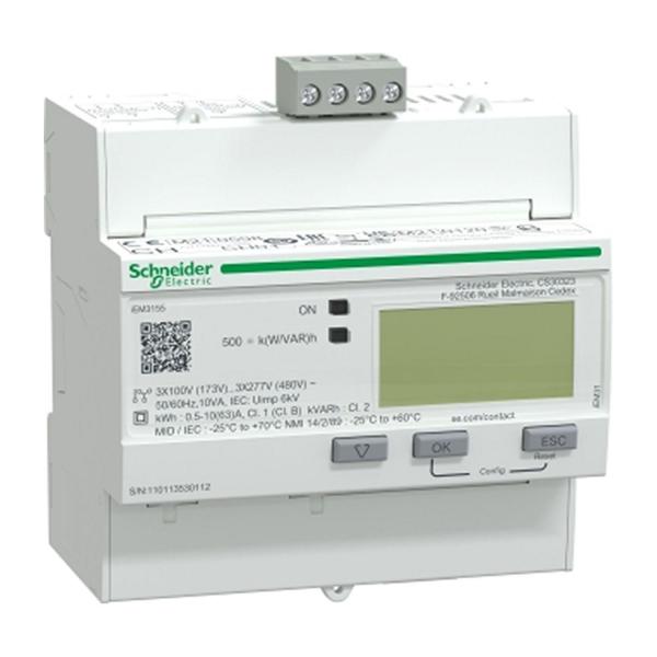 Трифазен електромер Schneider Electric Acti 9 iEM3155 – 63 A, Modbus, 4 тарифи, MID