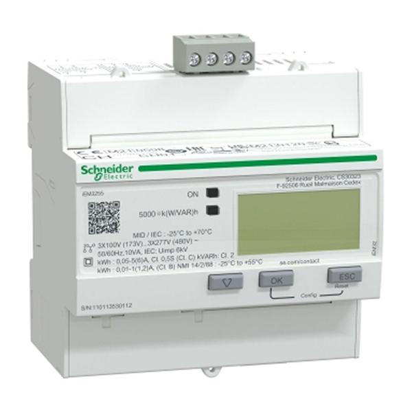 Трифазен електромер Schneider Electric Acti 9 iEM3255 – токов трансформатор 1/5 A, Modbus, 4 тарифи, MID