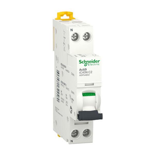 Автоматичен прекъсвач Schneider Electric Acti 9 iC40N – 1P+N, 2 A, крива C, 6 kA