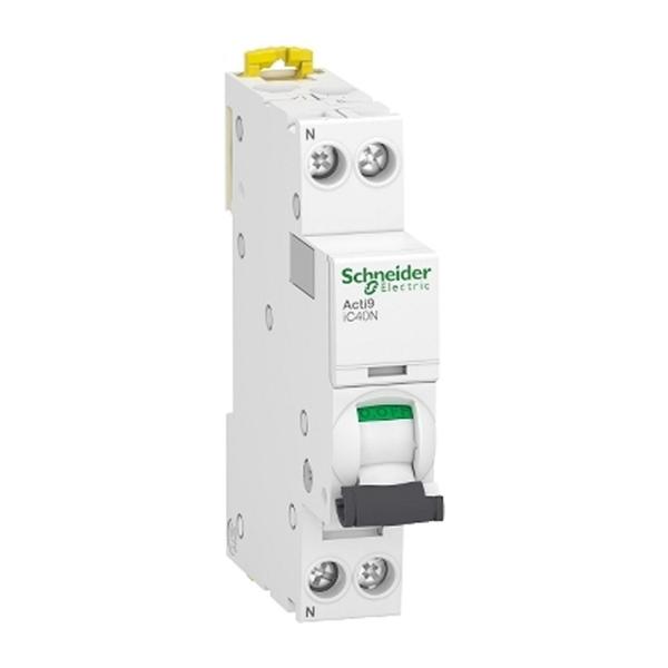 Автоматичен прекъсвач Schneider Electric Acti 9 iC40N – 1P+N, 4 A, крива C, 6 kA