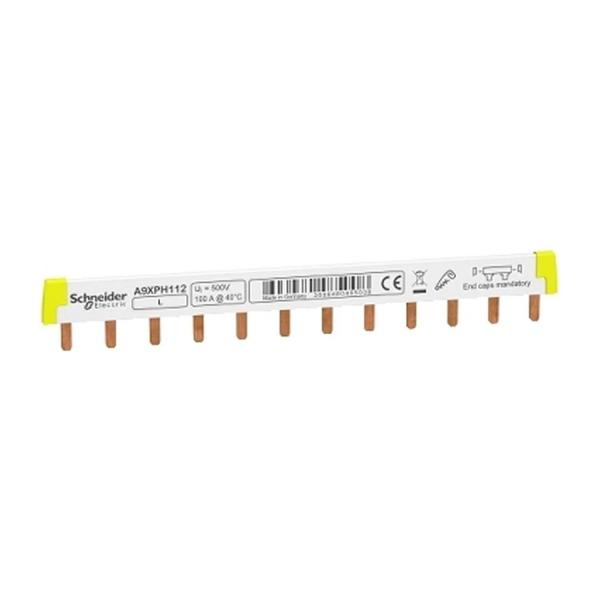Захранващ гребен Schneider Electric Acti 9 – 1P, 12 извода, 100 A
