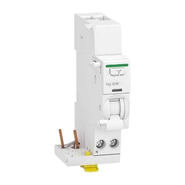 Дефектнотокова защита Schneider Electric Acti 9 Vigi iC40 – 1P+N, 25 A, 30 mA, тип AC