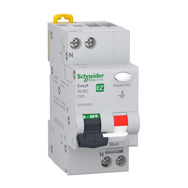 Комбинирана дефектнотокова защита Schneider Electric Easy9 – 25 A, 30 mA, 6 kA
