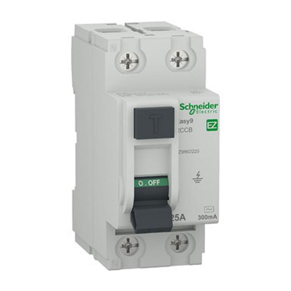 Дефектнотокова защита Schneider Electric Easy9 EZ9R62225 – 2P, 25 A, 300 mA, тип AC