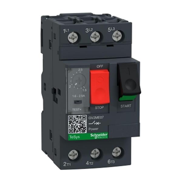 Моторна защита Schneider Electric TeSys GV2 GV2ME07AP – 1,6–2,5 A, 3P, 100 kA