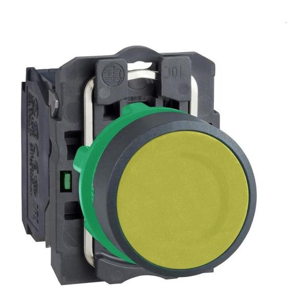 Бутон Schneider Electric XB5AA51 – жълт, 1NO, 22,5 мм
