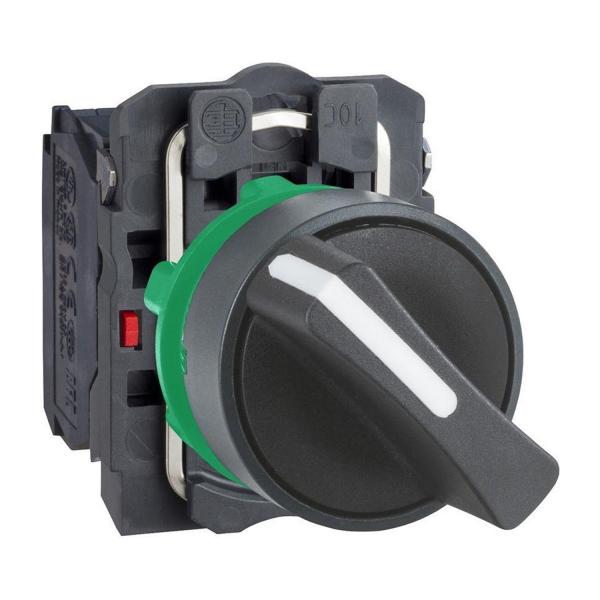 Селекторен превключвател Schneider Electric XB5AD25 – 2 позиции, 1NO+1NC, 22,5 мм