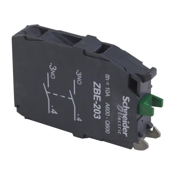 Контактен блок Schneider Electric ZBE203 – двоен, 2NO, 10 A