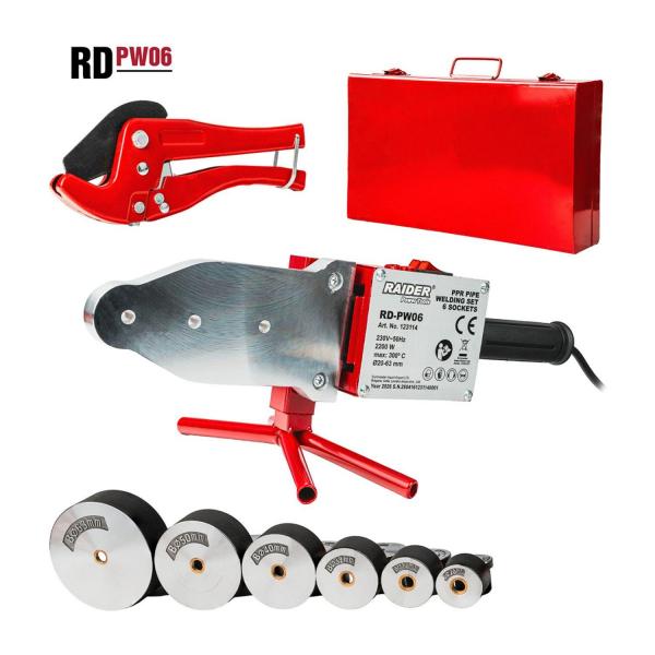 Поялник за PP тръби Raider RD-PW06 – 2200 W, 20–63 мм